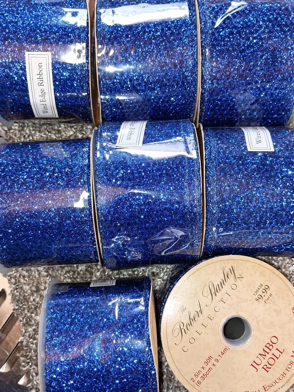 Wired Edge Ribbon – Shimmering Blue Gift Wrap Accent